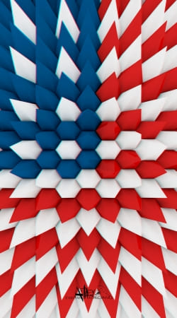 3D Poly USA flag