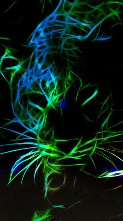 Abstract neon Leopard