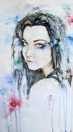 Amy Lee Evanescence watercolor art