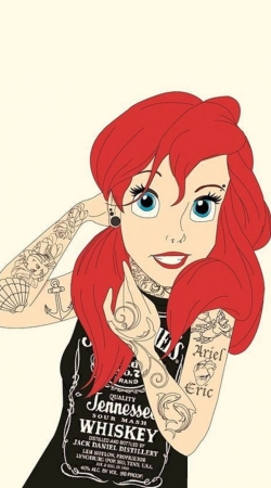 Ariel tattoo Jack Daniels