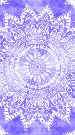 Bohemian Flower Mandala in purple