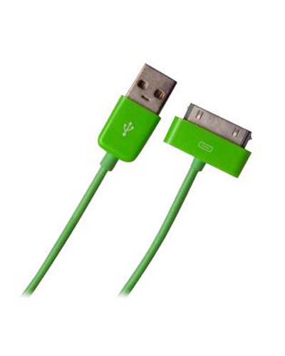 USB Datenkabel für iPhone 4, 4S, 3, 3G, iPad 1, 2, 3, iPod Touch 2G, 3G, 4G, Nano, Classic - Green