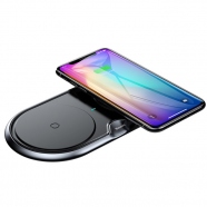 Dual Wireless Qi Charger + Wall Charger EU Quick Charge 3.0 with USB / USB-C Cable
