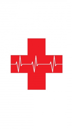 Croix de secourisme EKG Heartbeat