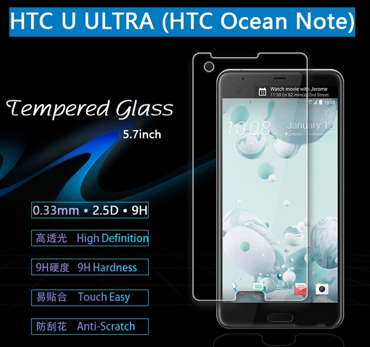 Prêmio de vidro temperado protetor de tela para HTC U Ultra