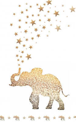 Gatsby Gold Glitter Elephant