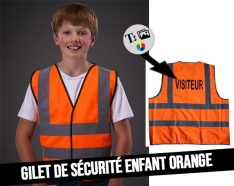 Colete de segurança infantil laranja