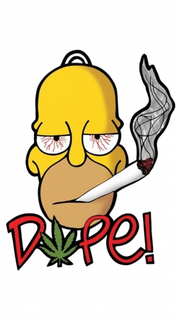 Homer Dope Weed Smoking Cannabis