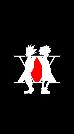 Hunter x Hunter Logo with Killua and Gon