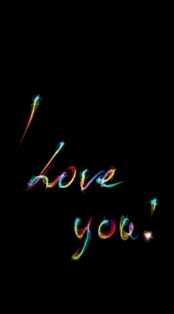 I love you - Rainbow Text