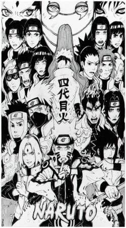 Naruto Black And White Art