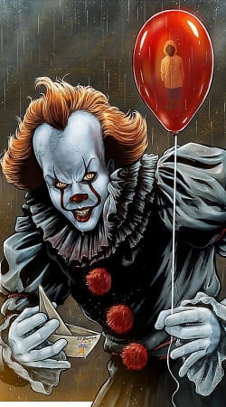 Pennywise Ca Clown Red Ballon