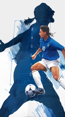 Roberto Baggio Italian Striker