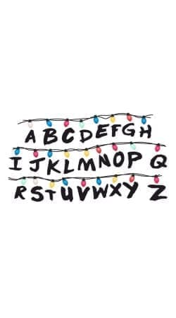 Stranger Things Lampion Alphabet Inspiration