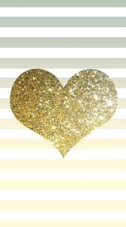 Sunny Gold Glitter Heart